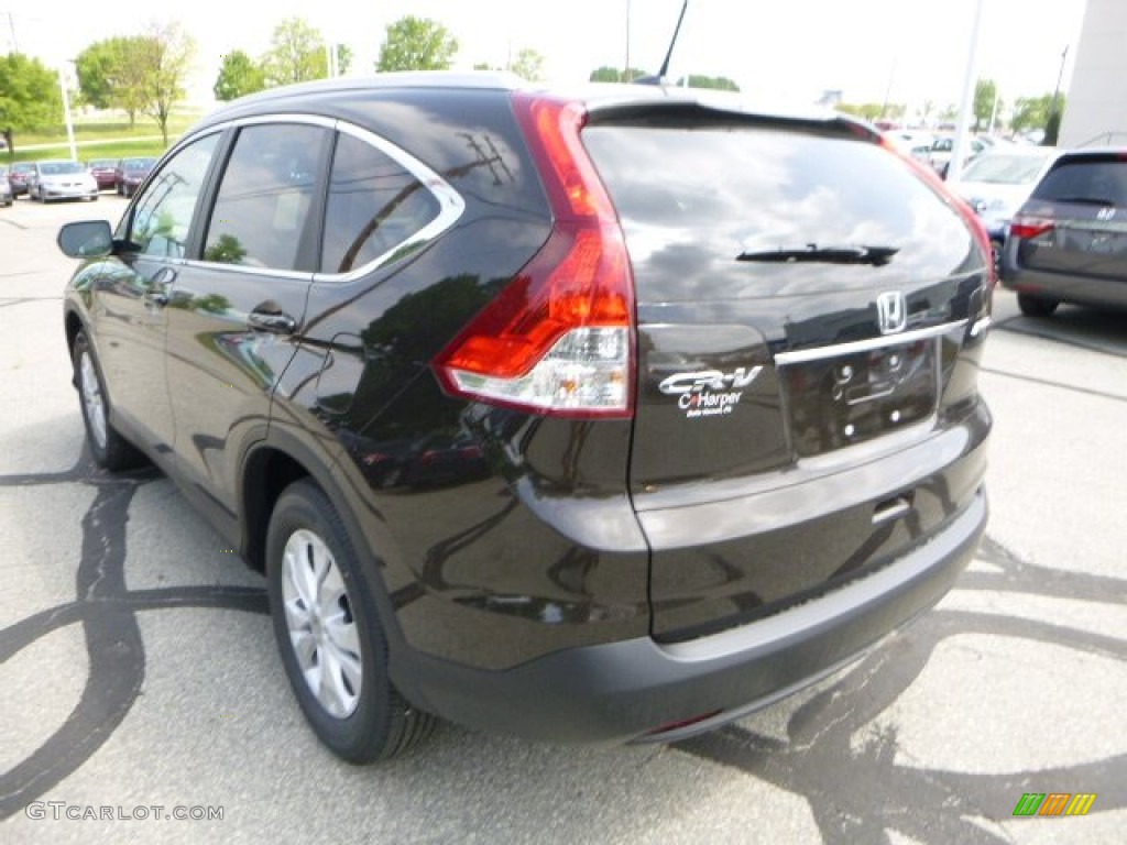 2013 CR-V EX-L AWD - Kona Coffee Metallic / Black photo #5