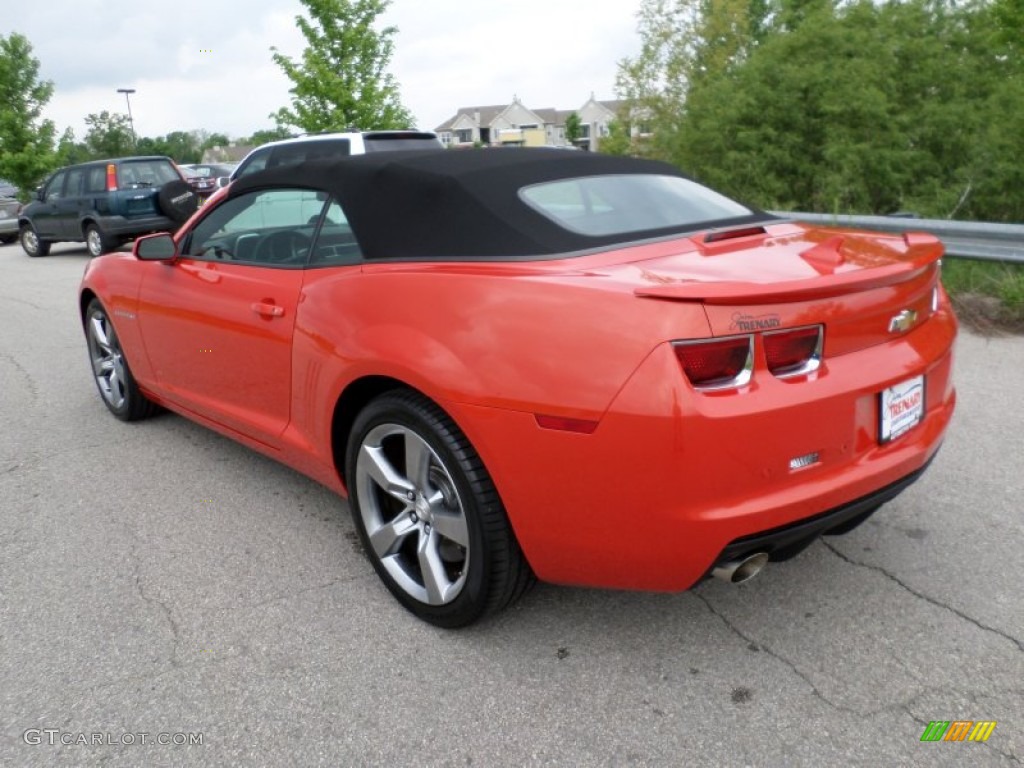 2012 Camaro SS/RS Convertible - Inferno Orange Metallic / Inferno Orange/Black photo #6