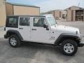 Stone White 2009 Jeep Wrangler Unlimited X 4x4 Right Hand Drive
