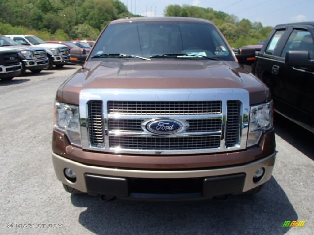 2012 F150 Lariat SuperCrew 4x4 - Golden Bronze Metallic / Black photo #2