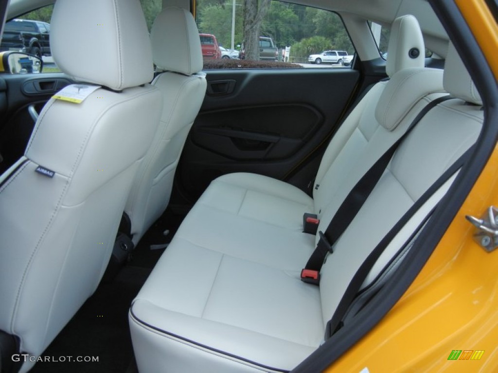 2013 Fiesta Titanium Sedan - Yellow Blaze / Arctic White Leather photo #7