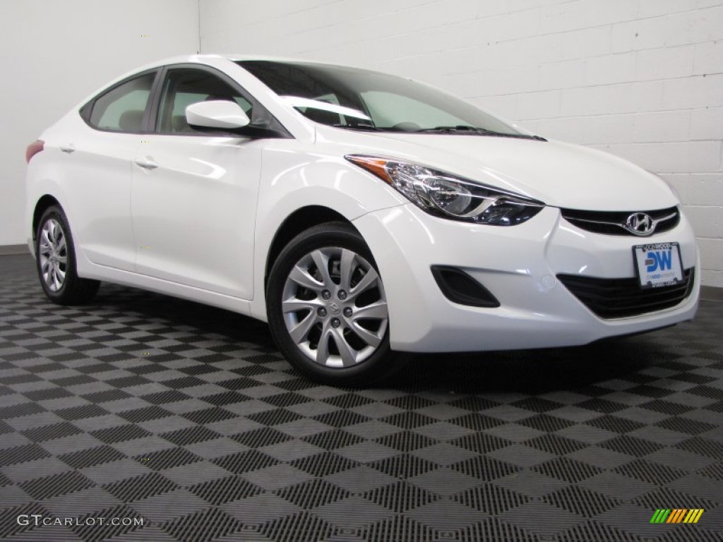 2012 Elantra GLS - Shimmering White / Beige photo #1