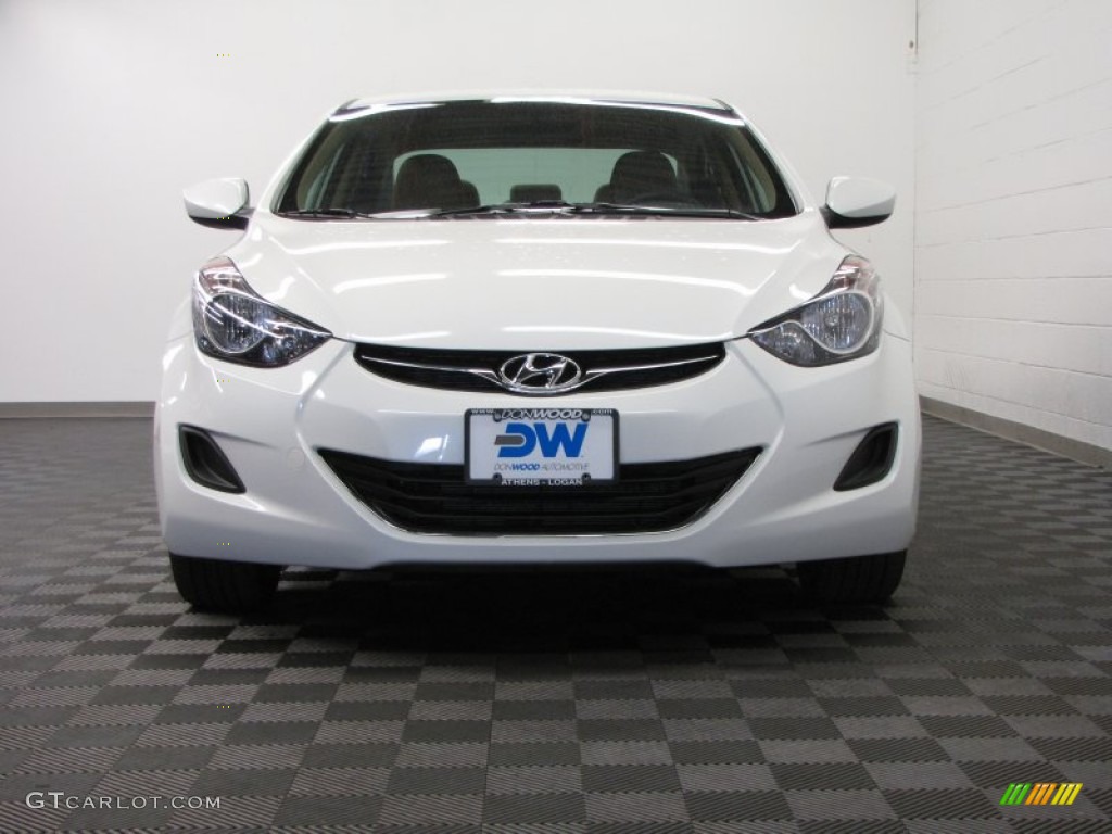 2012 Elantra GLS - Shimmering White / Beige photo #2