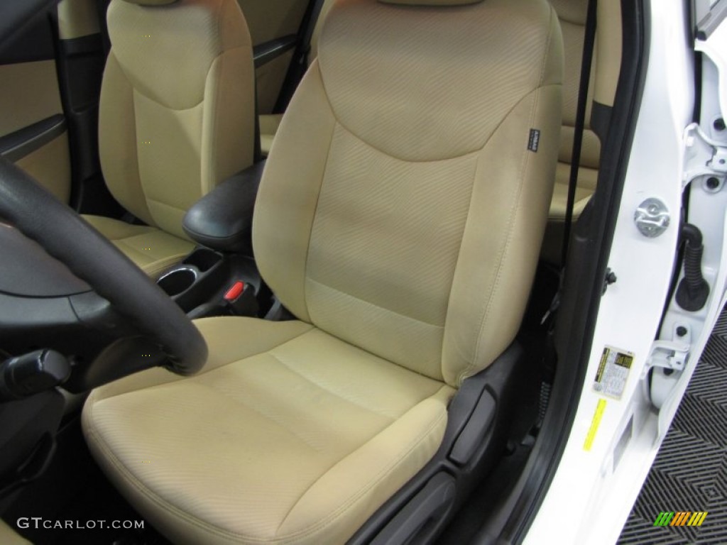 2012 Elantra GLS - Shimmering White / Beige photo #6