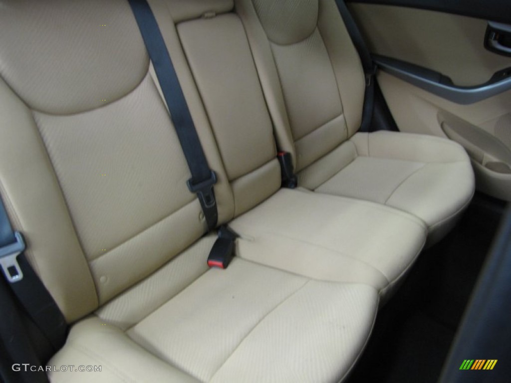 2012 Elantra GLS - Shimmering White / Beige photo #8