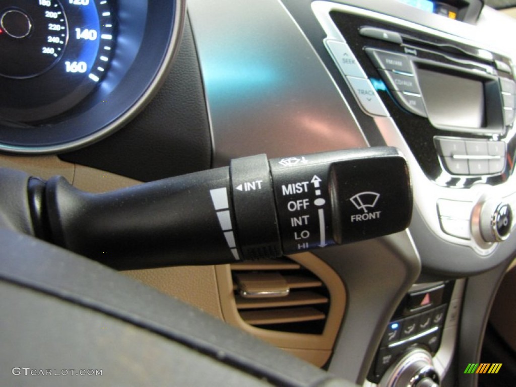 2012 Elantra GLS - Shimmering White / Beige photo #18
