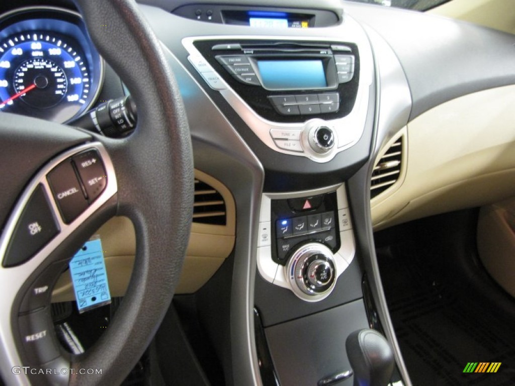 2012 Elantra GLS - Shimmering White / Beige photo #21