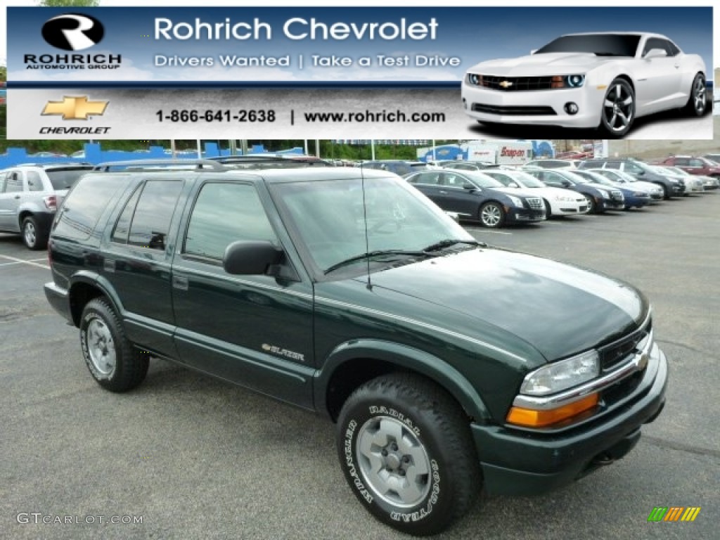 2003 Blazer LS 4x4 - Dark Green Metallic / Graphite photo #1
