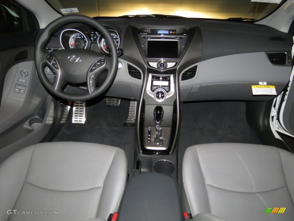 2013 Elantra Coupe SE - Monaco White / Gray photo #3