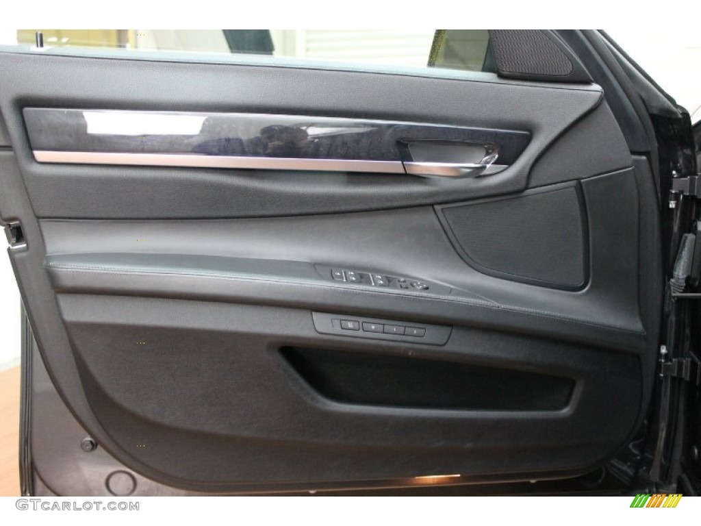 2011 BMW 7 Series 750i Sedan Black Door Panel Photo #81179694