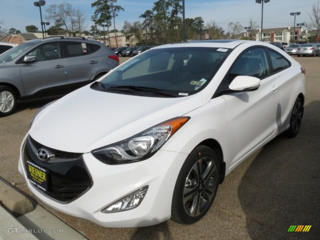 2013 Elantra Coupe SE - Monaco White / Gray photo #8