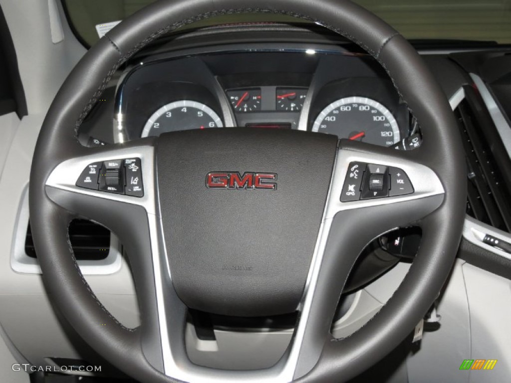 2013 GMC Terrain SLT Light Titanium Steering Wheel Photo #81181584