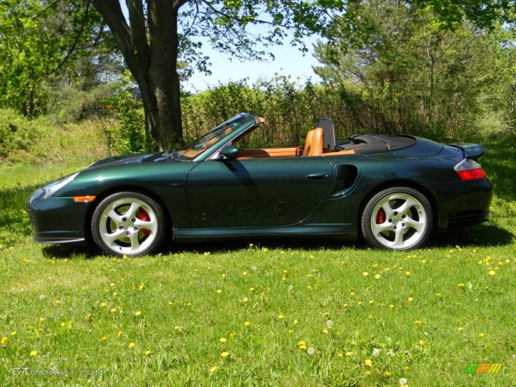 2004 911 Turbo Cabriolet - Forest Green Metallic / Natural Leather Brown photo #5