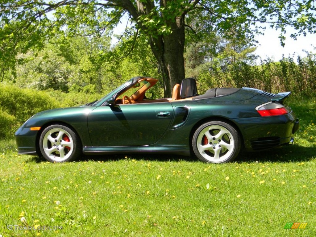 2004 911 Turbo Cabriolet - Forest Green Metallic / Natural Leather Brown photo #8