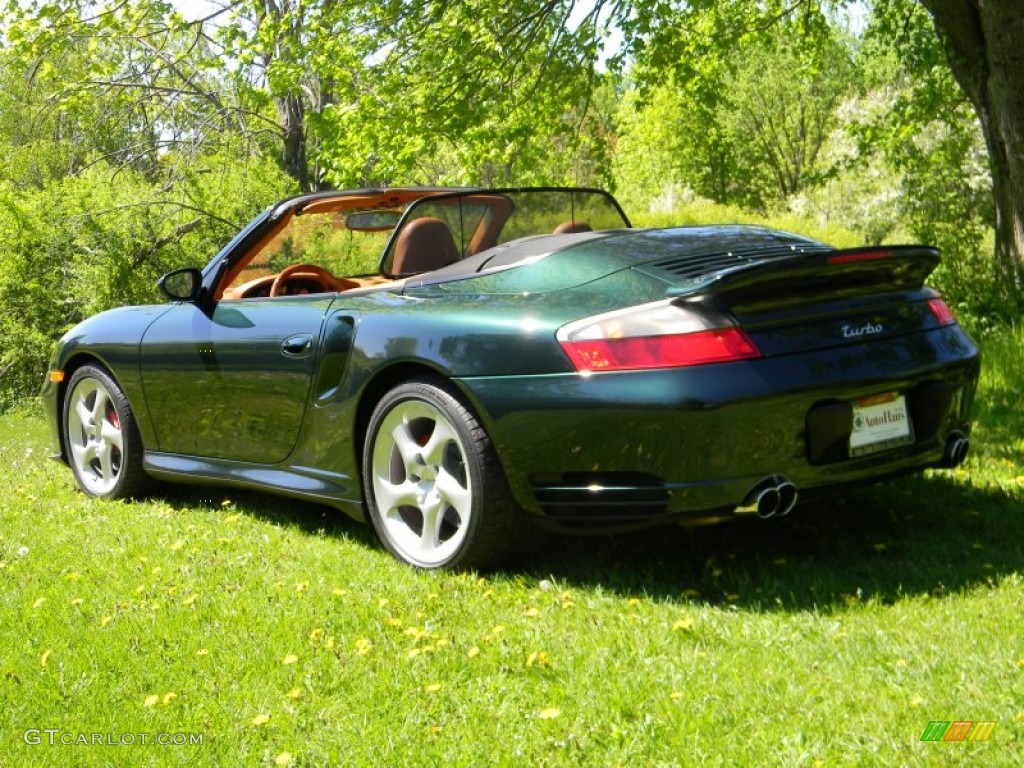 2004 911 Turbo Cabriolet - Forest Green Metallic / Natural Leather Brown photo #11