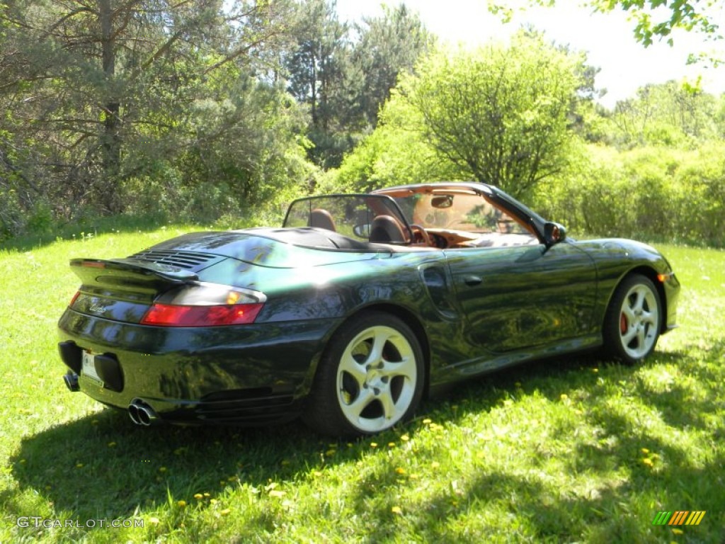 2004 911 Turbo Cabriolet - Forest Green Metallic / Natural Leather Brown photo #15