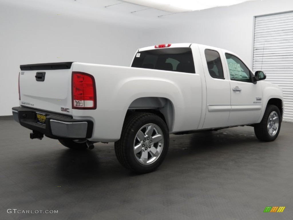 2013 Sierra 1500 SLE Extended Cab - Summit White / Ebony photo #2