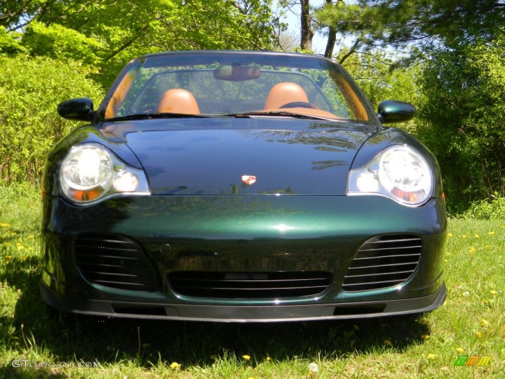 2004 911 Turbo Cabriolet - Forest Green Metallic / Natural Leather Brown photo #21