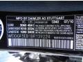 040: Black 2011 Mercedes-Benz C 300 Sport Color Code