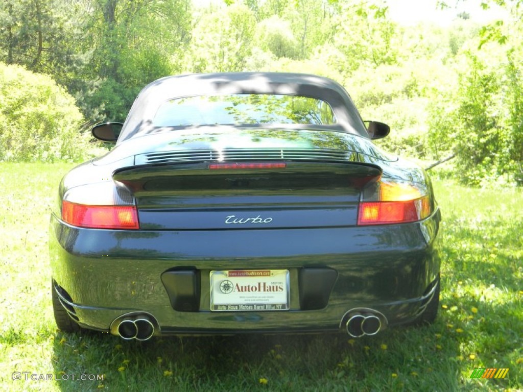 2004 911 Turbo Cabriolet - Forest Green Metallic / Natural Leather Brown photo #27