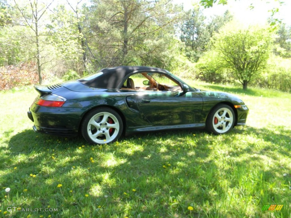 2004 911 Turbo Cabriolet - Forest Green Metallic / Natural Leather Brown photo #29