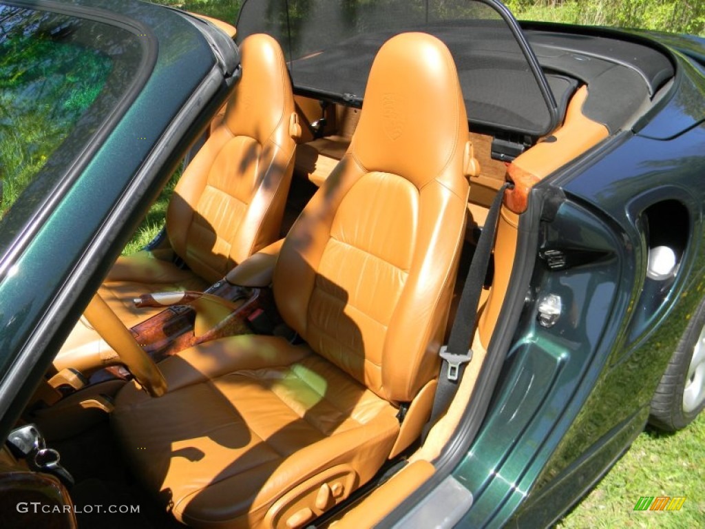 2004 911 Turbo Cabriolet - Forest Green Metallic / Natural Leather Brown photo #31