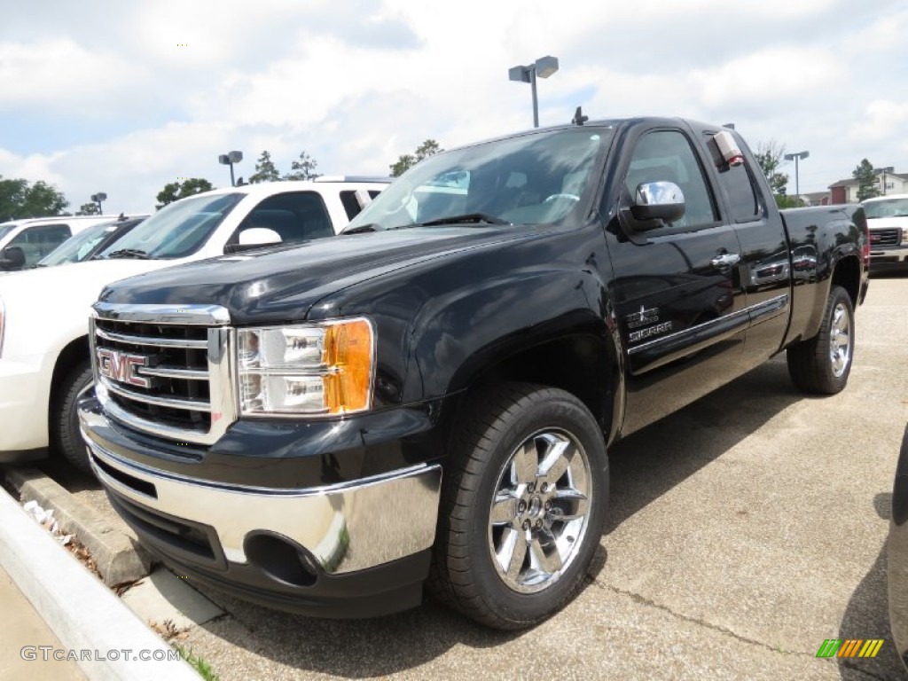 2013 Sierra 1500 SLE Extended Cab - Onyx Black / Ebony photo #8