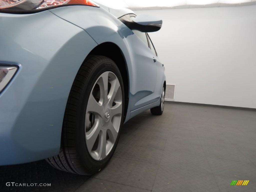 2013 Elantra Limited - Blue Sky Metallic / Beige photo #6
