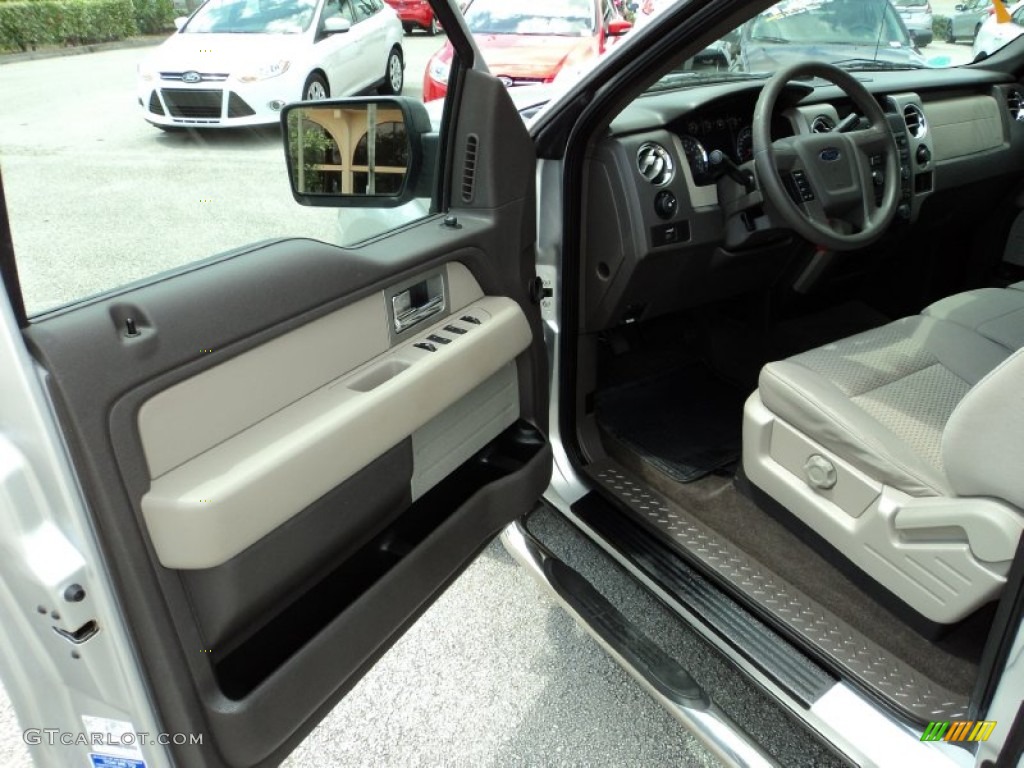 2010 F150 XLT SuperCab - Ingot Silver Metallic / Medium Stone photo #18
