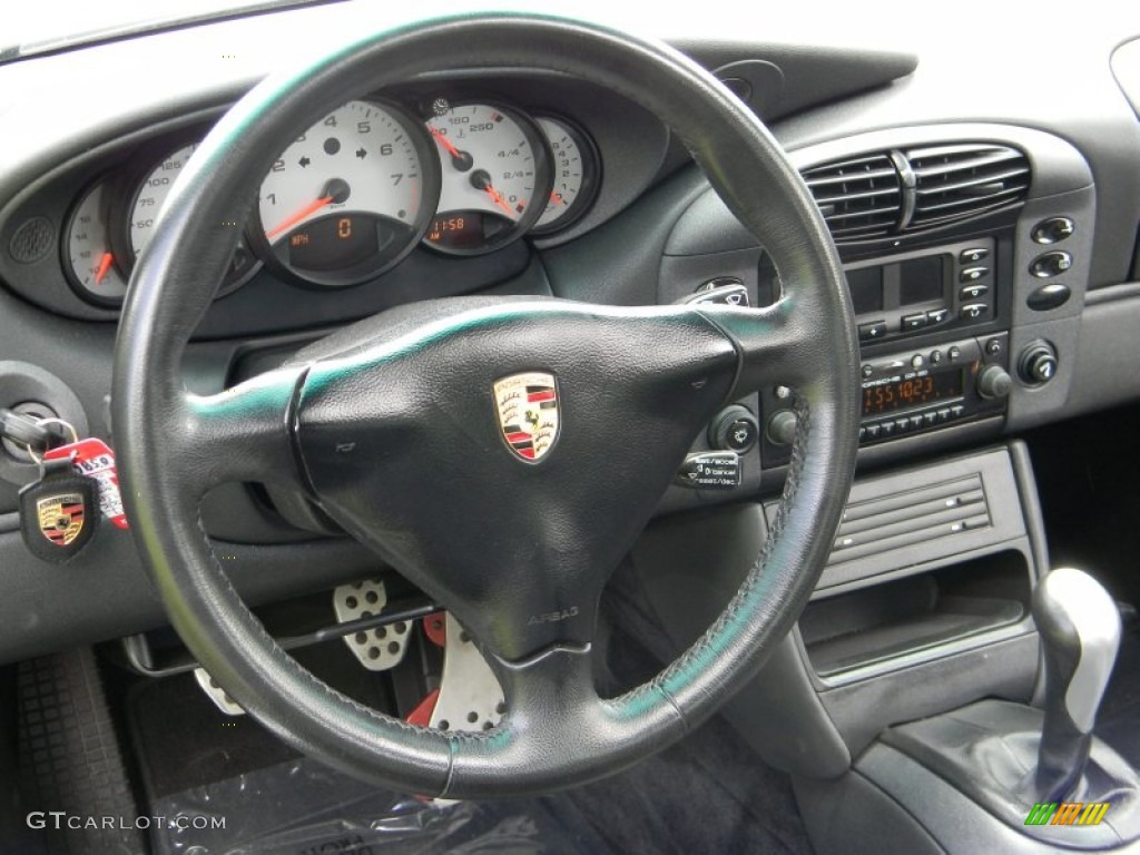 1999 Porsche 911 Carrera Coupe Black Steering Wheel Photo #81184163