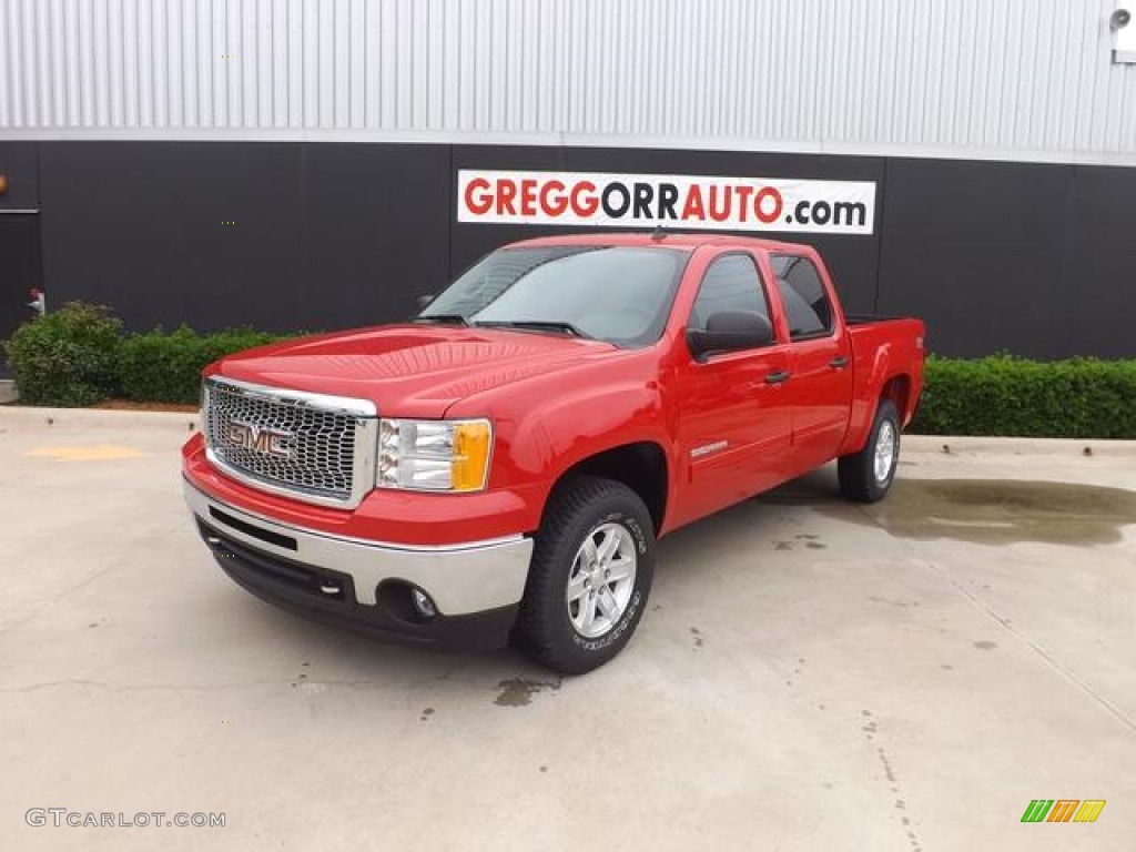 2013 Sierra 1500 SLE Crew Cab 4x4 - Fire Red / Ebony photo #2