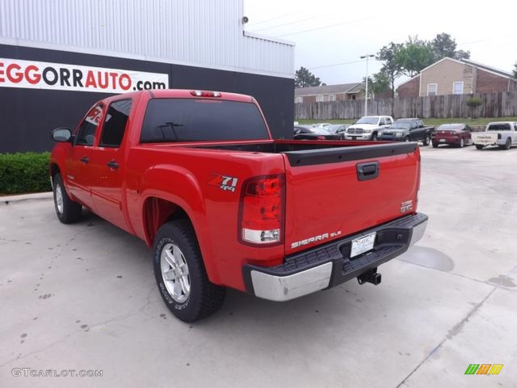 2013 Sierra 1500 SLE Crew Cab 4x4 - Fire Red / Ebony photo #4