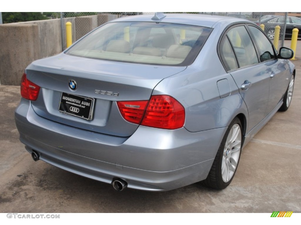 2011 3 Series 335d Sedan - Blue Water Metallic / Beige photo #8