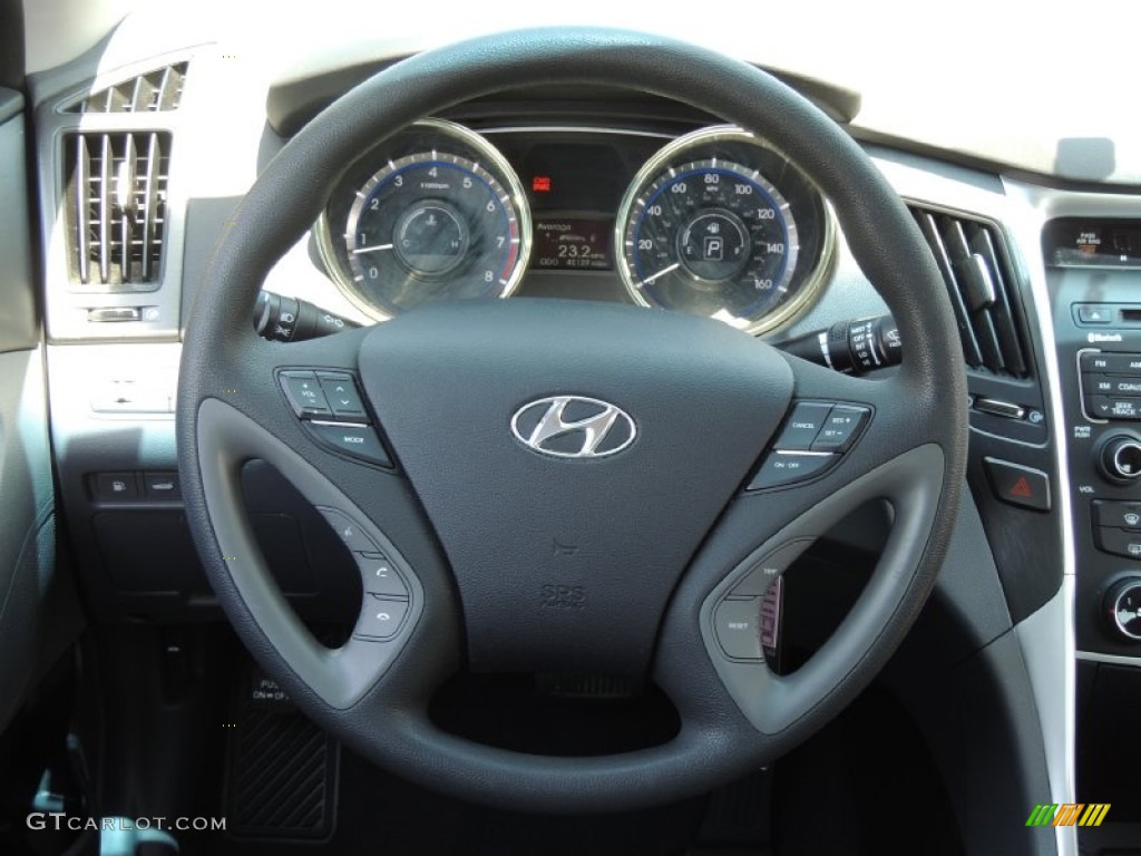 2011 Hyundai Sonata GLS Gray Steering Wheel Photo #81187356