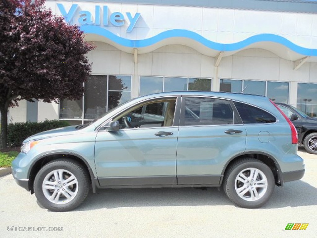 2011 CR-V EX 4WD - Opal Sage Metallic / Ivory photo #2