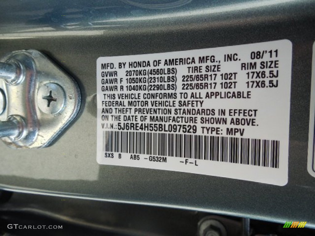 2011 CR-V EX 4WD - Opal Sage Metallic / Ivory photo #14