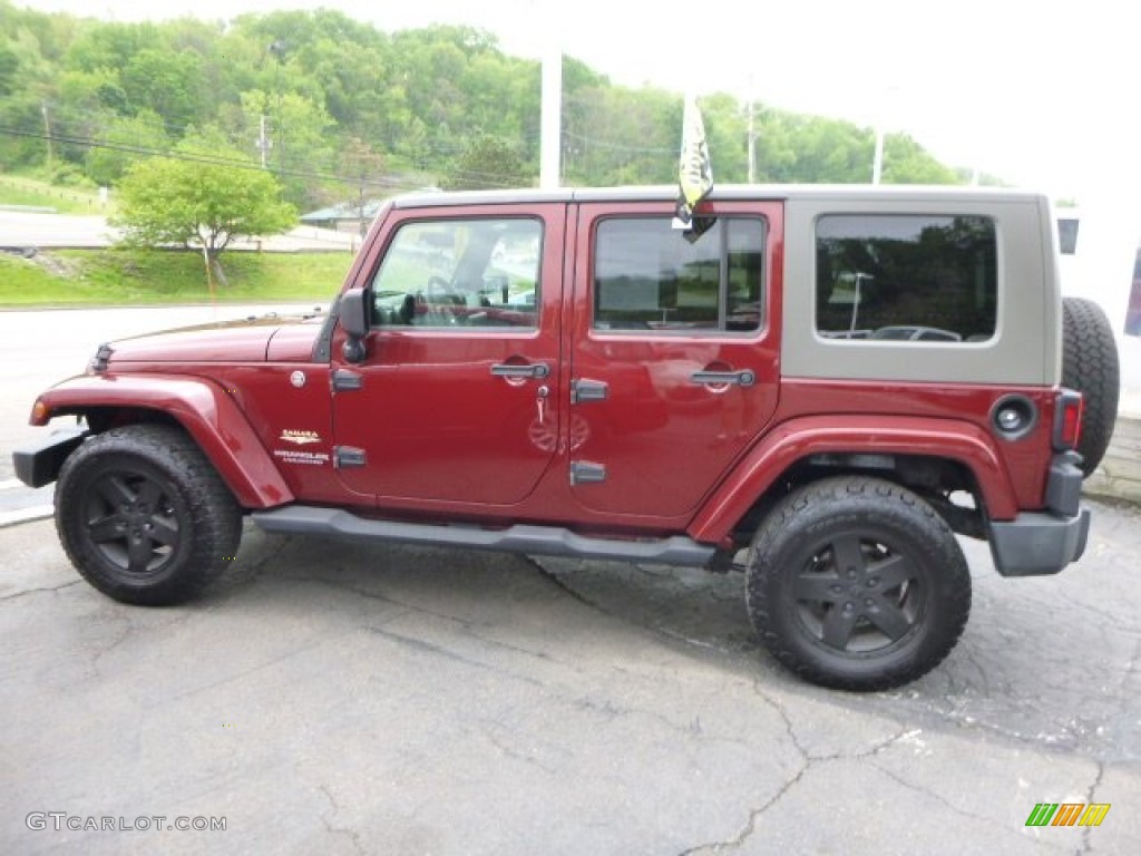 Red Rock Crystal Pearl 2007 Jeep Wrangler Unlimited Sahara 4x4 Exterior Photo #81188988