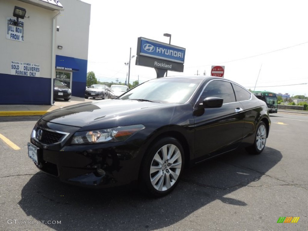 2008 Accord EX-L V6 Coupe - Nighthawk Black Pearl / Black photo #1