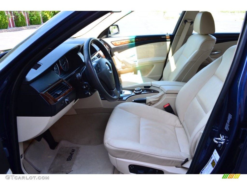 Cream Beige Dakota Leather Interior 2008 BMW 5 Series 535xi Sedan Photo #81190296