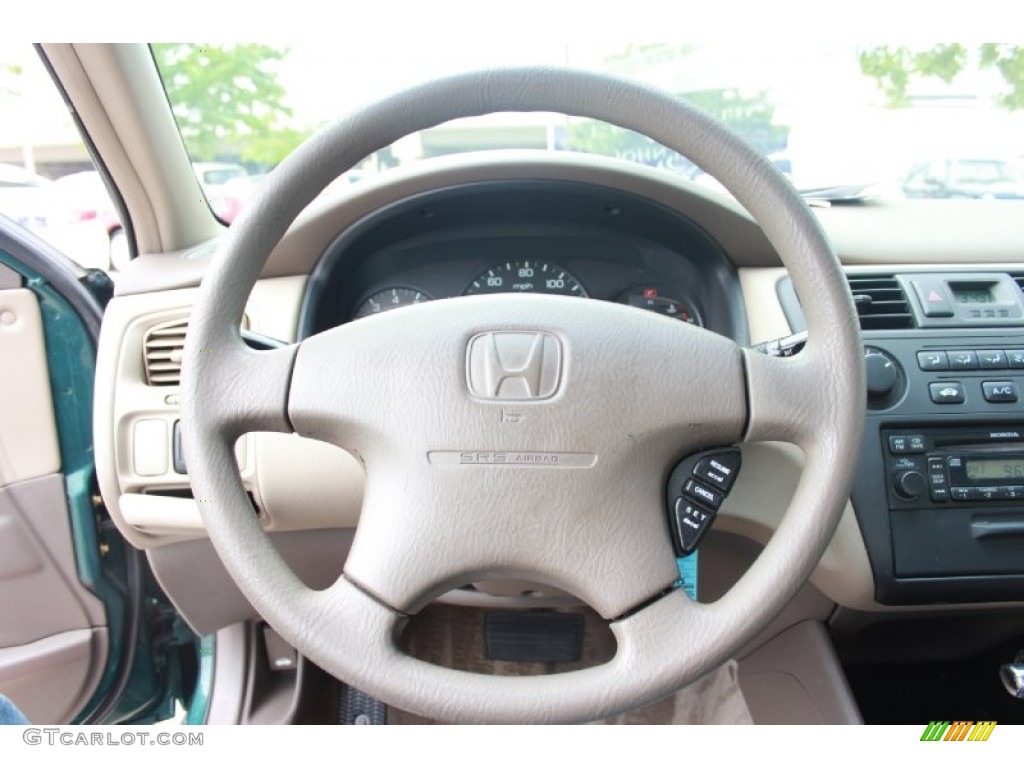 2002 Honda Accord LX Sedan Ivory Steering Wheel Photo #81191037