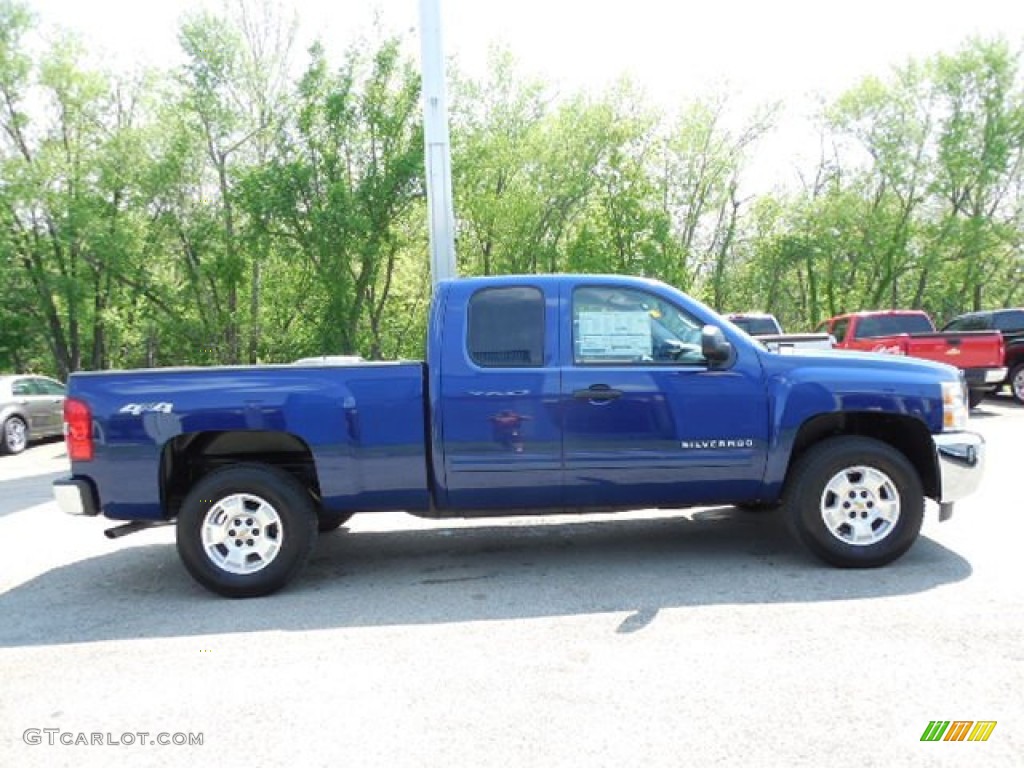 2013 Silverado 1500 LT Extended Cab 4x4 - Blue Topaz Metallic / Ebony photo #8