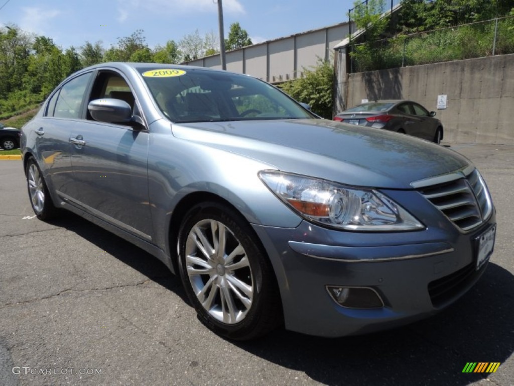 Sterling Blue Metallic 2009 Hyundai Genesis 4.6 Sedan Exterior Photo #81192135