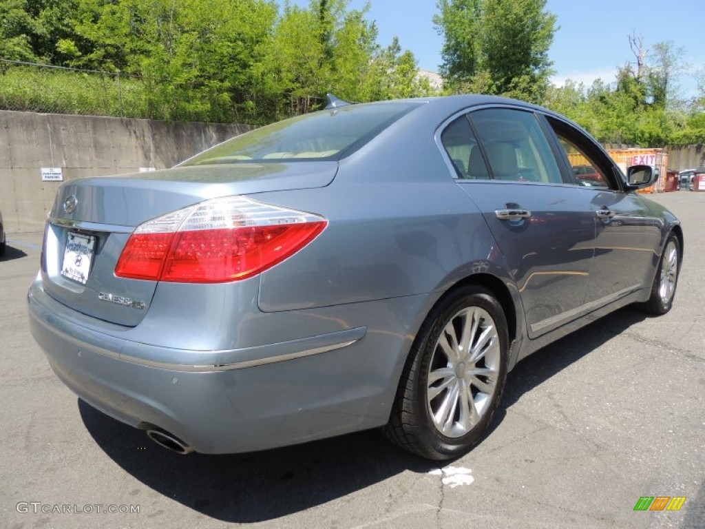 2009 Genesis 4.6 Sedan - Sterling Blue Metallic / Beige photo #4