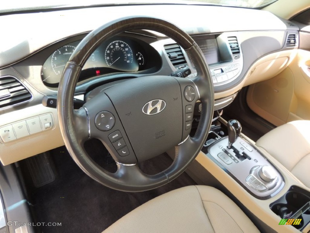 2009 Hyundai Genesis 4.6 Sedan Beige Dashboard Photo #81192281