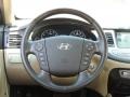 2009 Hyundai Genesis Beige Interior Steering Wheel Photo