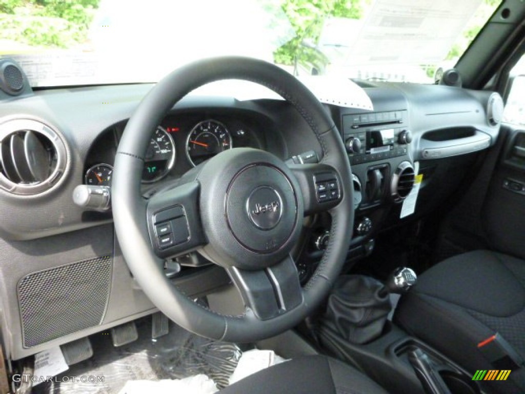 2013 Jeep Wrangler Sport S 4x4 Black Steering Wheel Photo #81192681