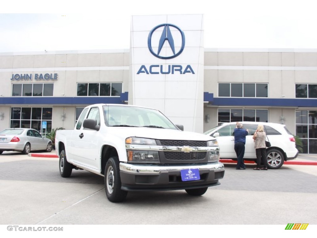 2008 Colorado LT Extended Cab - Summit White / Medium Pewter photo #1