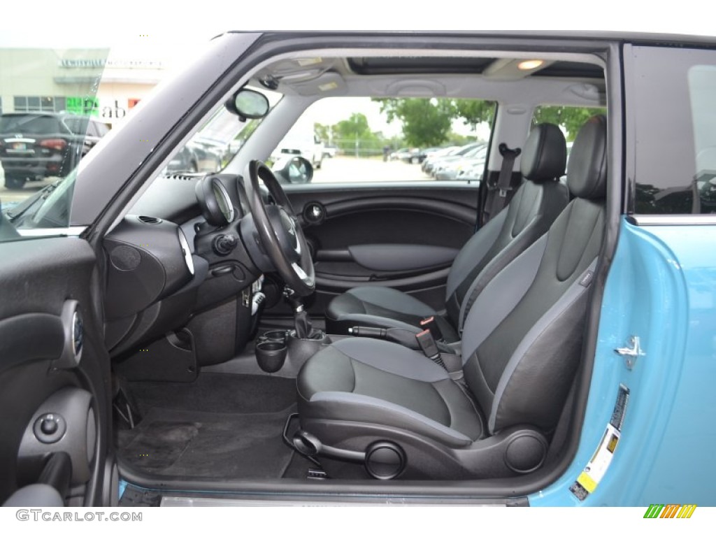 Black/Grey Interior 2009 Mini Cooper Hardtop Photo #81195585