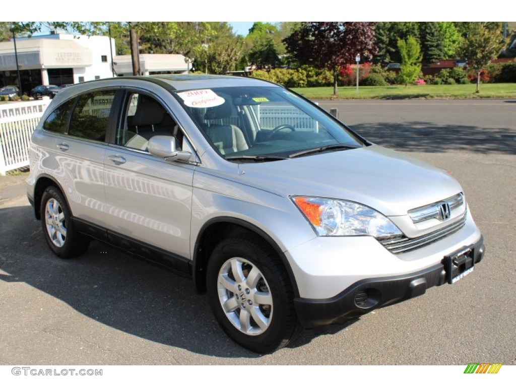 2009 CR-V EX-L 4WD - Alabaster Silver Metallic / Gray photo #3