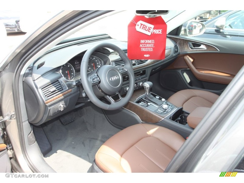 Nougat Brown Interior 2013 Audi A6 2.0T Sedan Photo #81196427